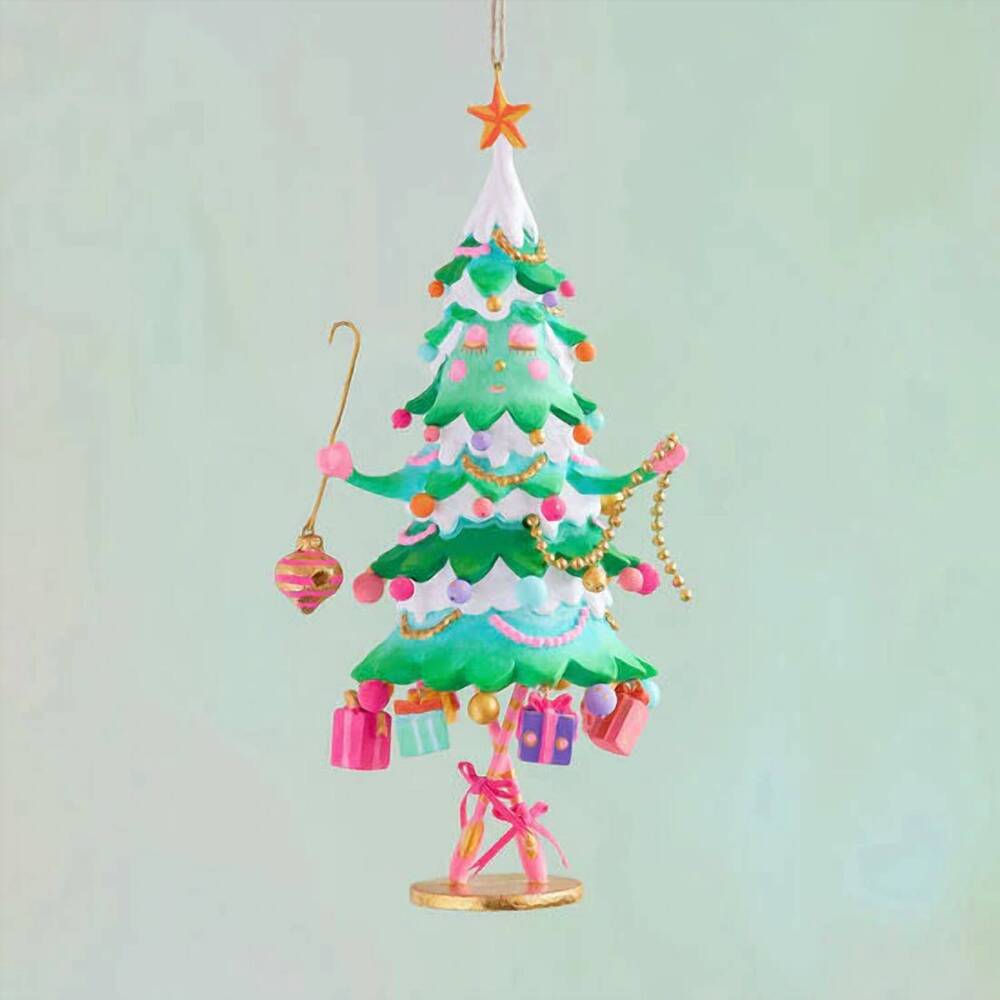 NEW ONE HUNDRED 80 DEGREES decorated pine christmas tree ornament in pinesy on p